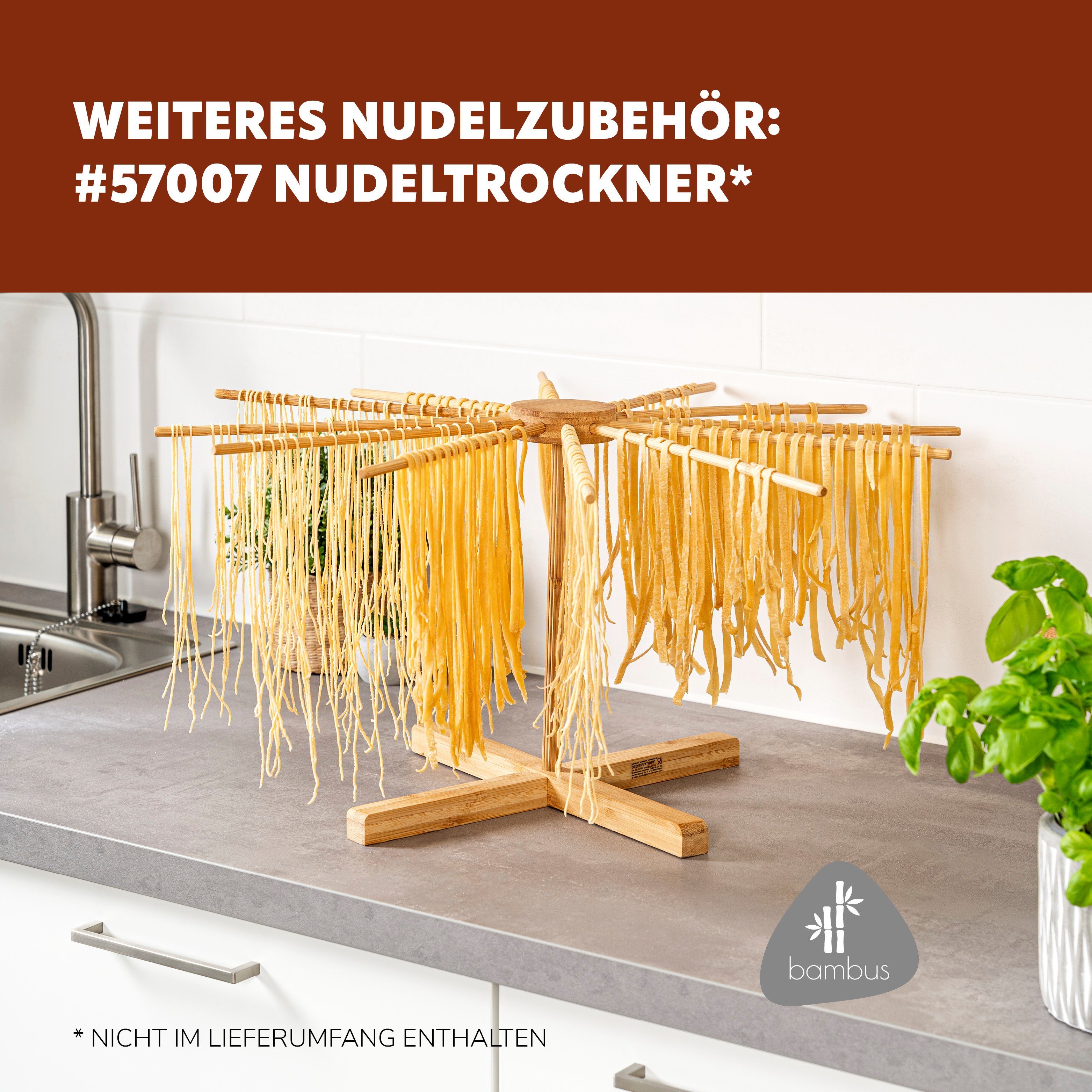 bremermann Nudelmaschine bremermann Nudelmaschine matt schwarz/Edelstahl - für Spaghetti, Pasta