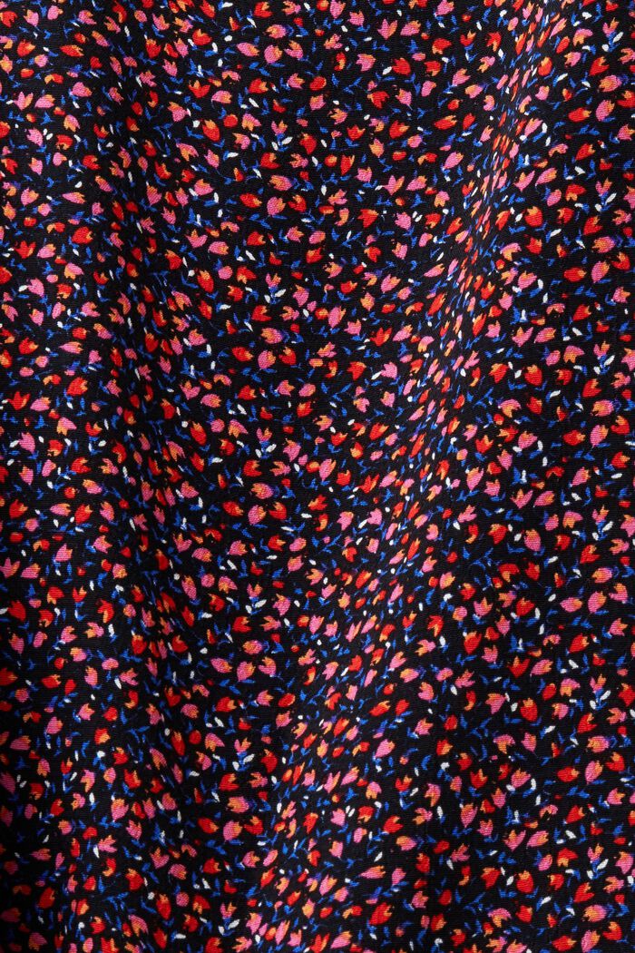 Florales Midikleid mit Knöpfen