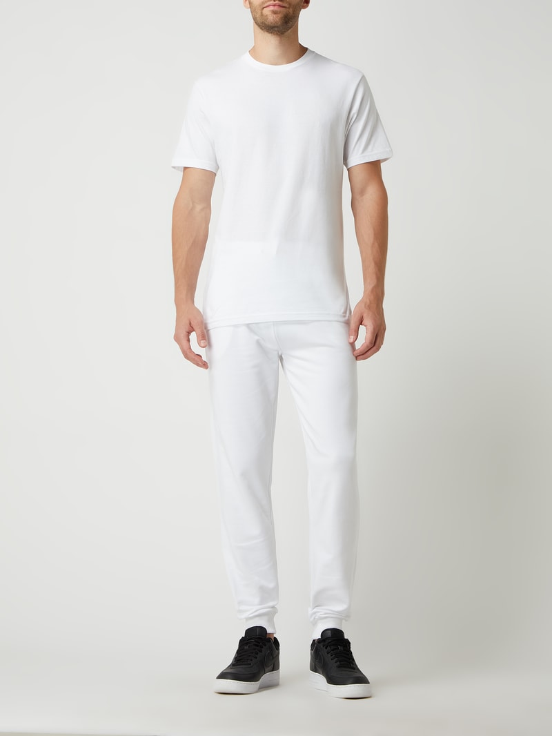 Regular Fit T-Shirt aus Pima-Baumwolle im 2er-Pack in weiß