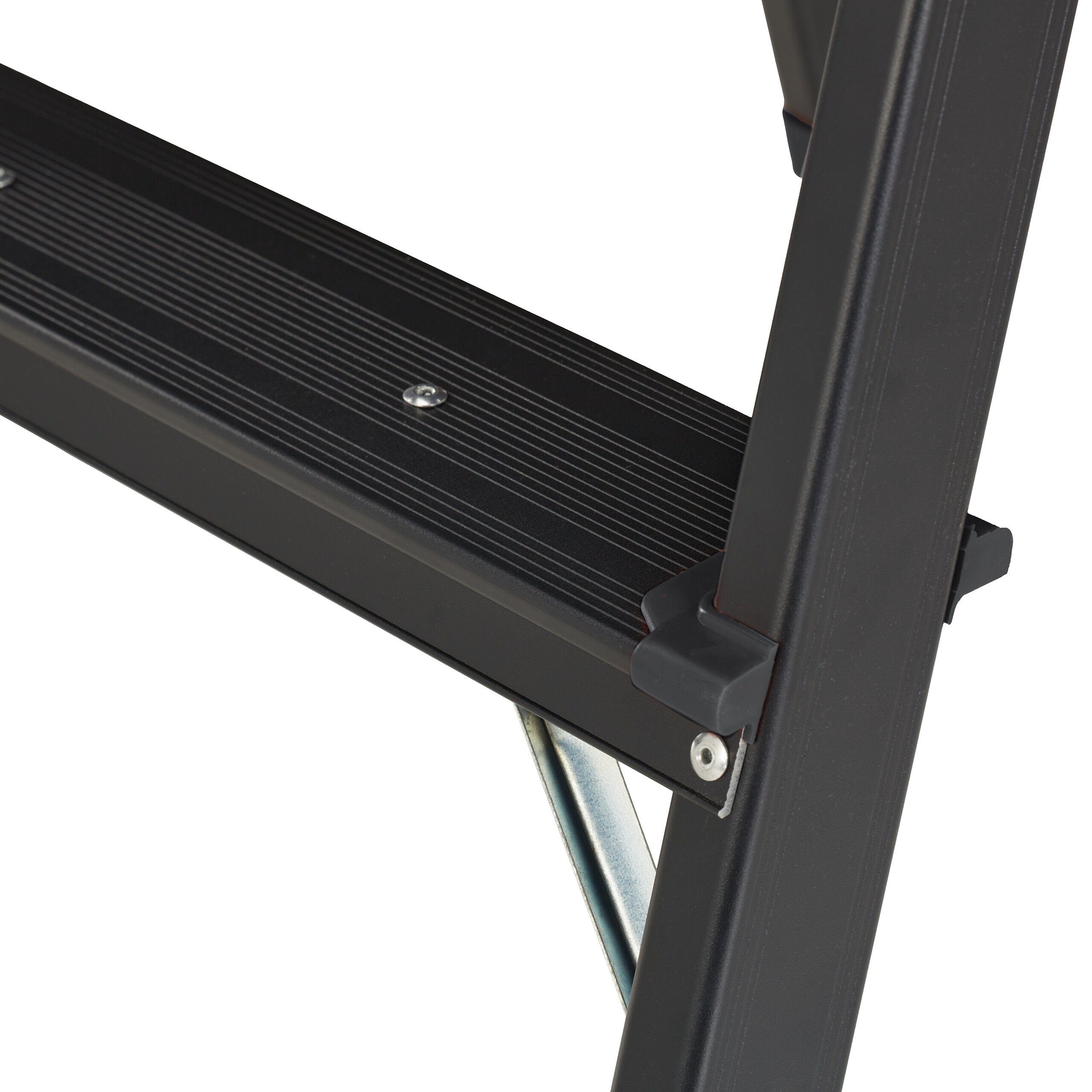 relaxdays Bockleiter Klappbare Trittleiter aus Aluminium, 2 Stufen