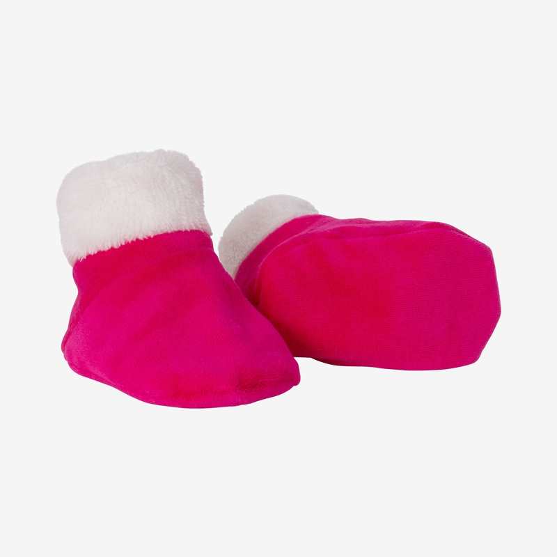 Chaussons réversibles bébé fille micro fleurs roses Catimini
