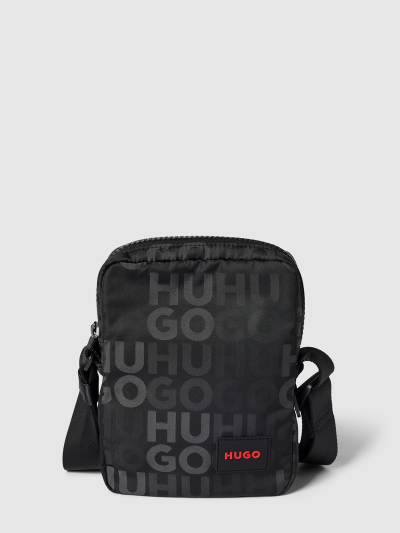 Crossbody Bag mit Logo-Muster Modell 'Ethon' in schwarz