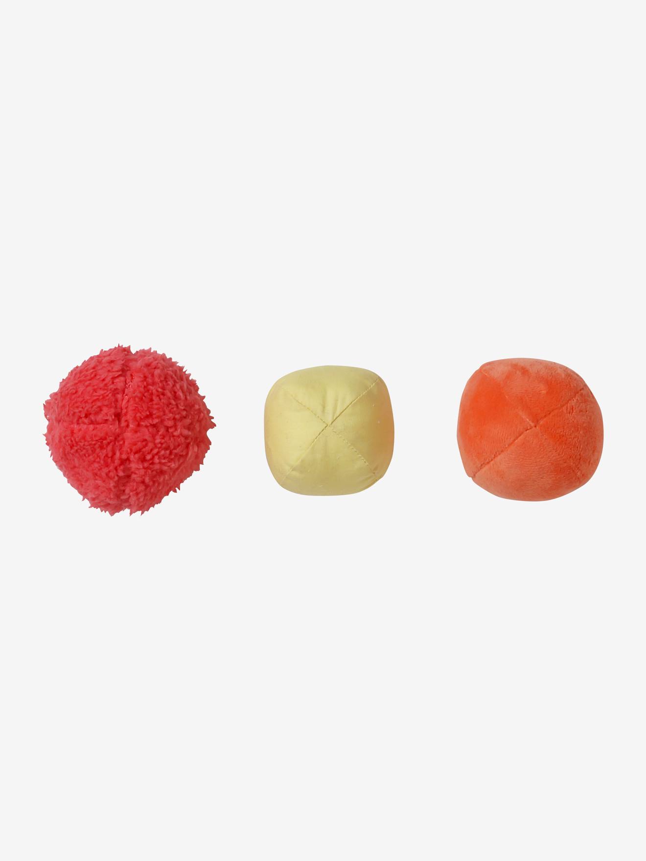Triangle d'activités et découvertes en tissu CROQUE LA VIE rouge
