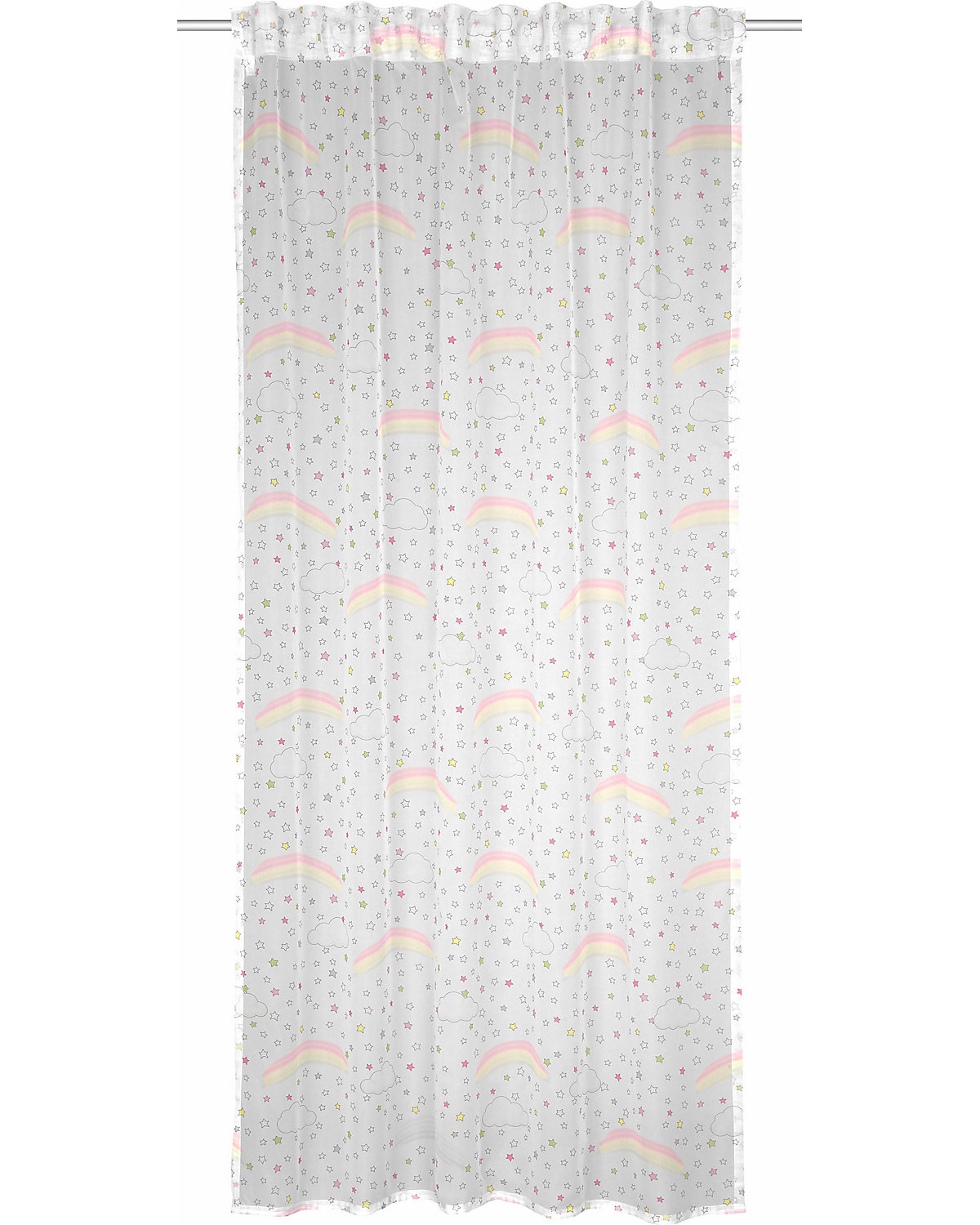 Vorhang Regenbogen & Wolken, blickdicht, 245 x 140 cm
