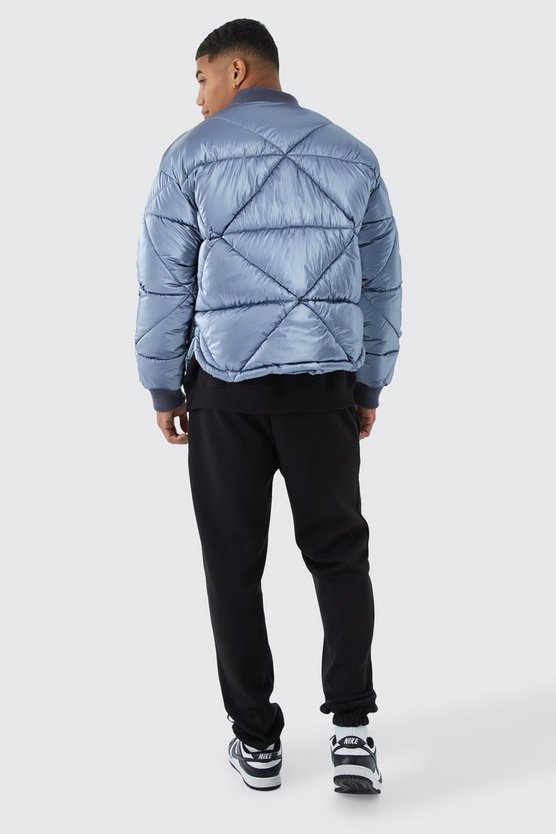 Gesteppte Metallic-Steppjacke