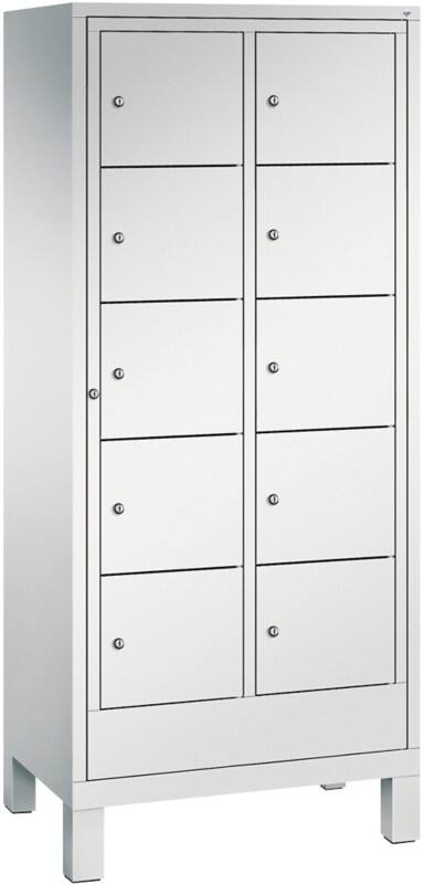 C P S 3000 Evolo Metall Schließfach 11 Türen Zylinderschloss 810 x 500 x 1.850 mm Lichtgrau 48060-205 S10004