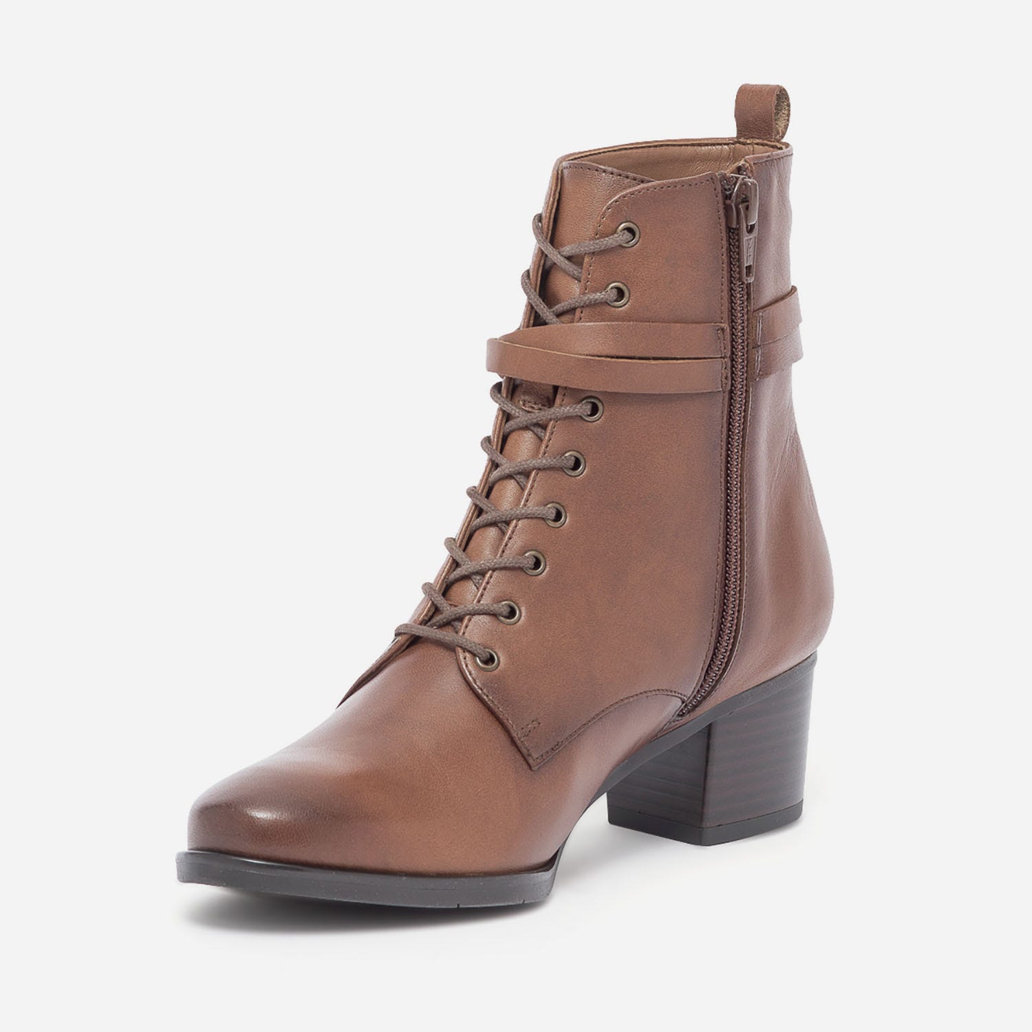 Bottine ERAM FLEX cognac en cuir