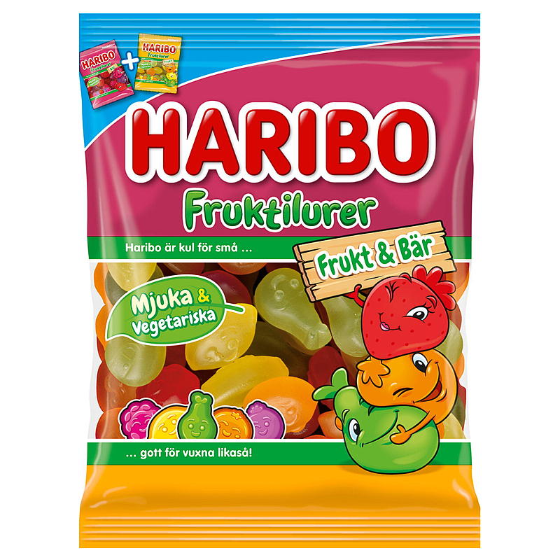 Haribo Fruktilurer frukt & bær 80 g Haribo