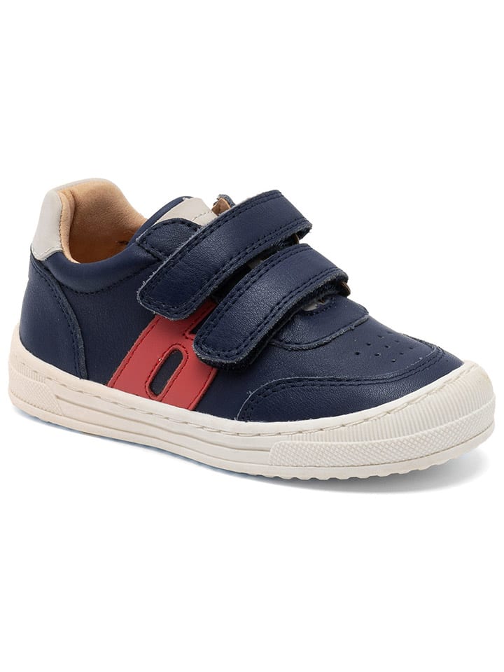 bisgaard Leder-Sneakers in Dunkelblau/ Rot günstig kaufen