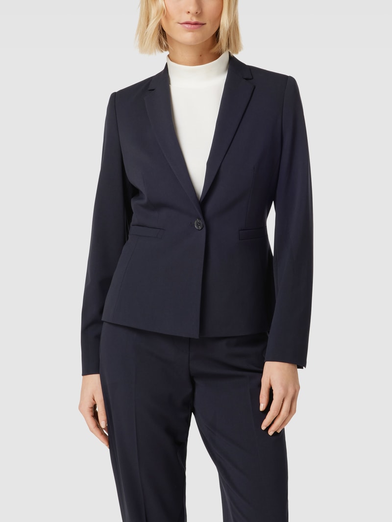 Blazer mit Reverskragen in marineblau
