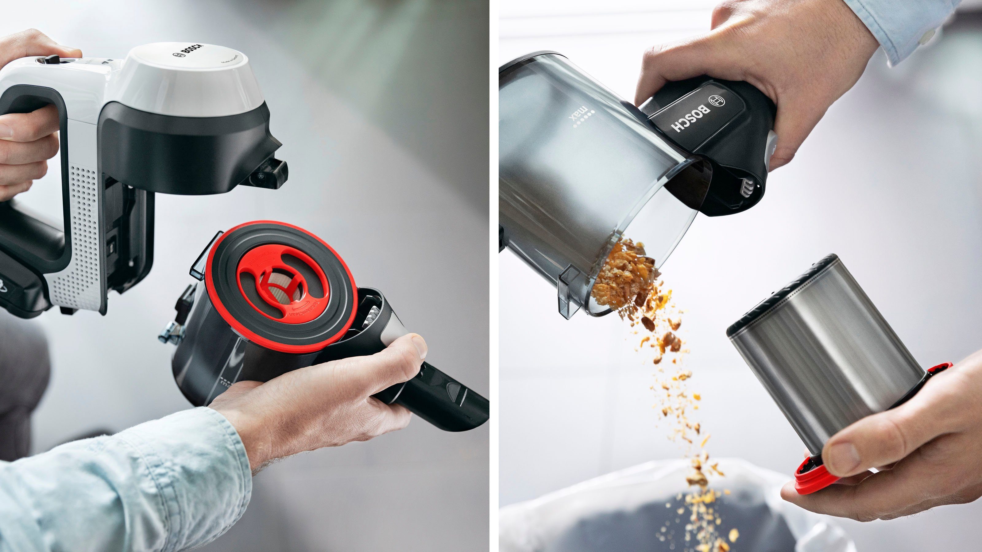 BOSCH Akku-Stielstaubsauger Unlimited 7 BSS711W, beutellos, 40 Min. Laufzeit, austauschbarer Akkupack, inkl. umfangreichen Zubehör