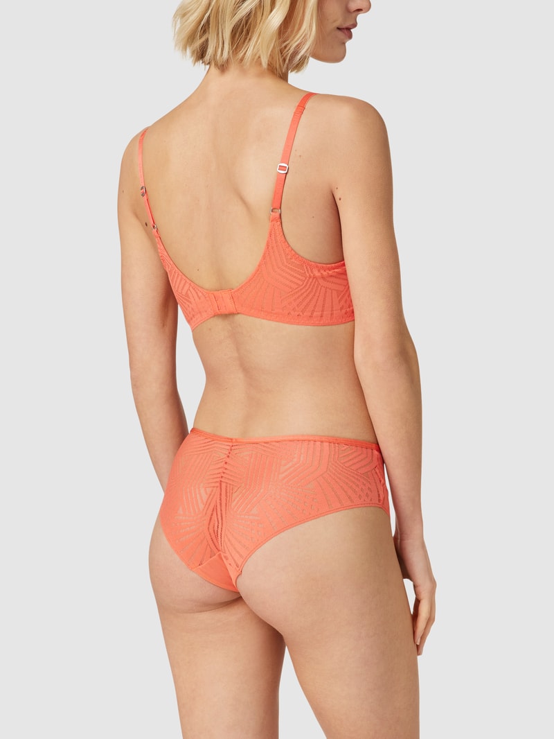 Soft-BH mit Spitzenbesatz Modell 'Seasonal Lace' in koralle