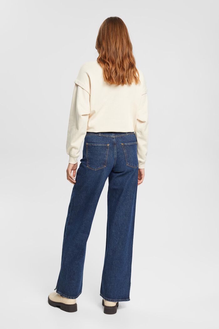 Mid-Rise-Jeans mit weitem Bein