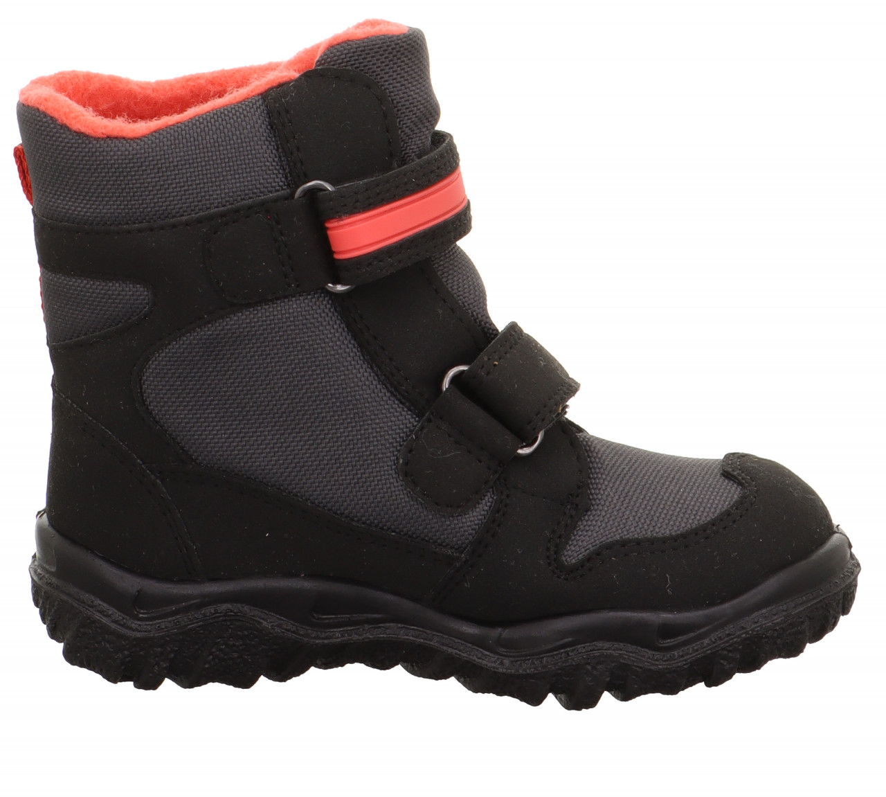 HUSKY - Schwarz/Rot Boots mit Klettverschluss