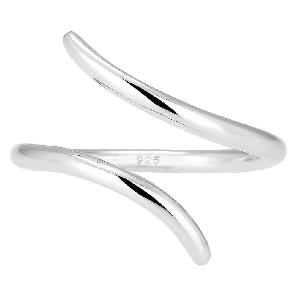 Elli Elli Bague Femmes Enroulement Statement Géo en Argent Sterling 925 Bague
