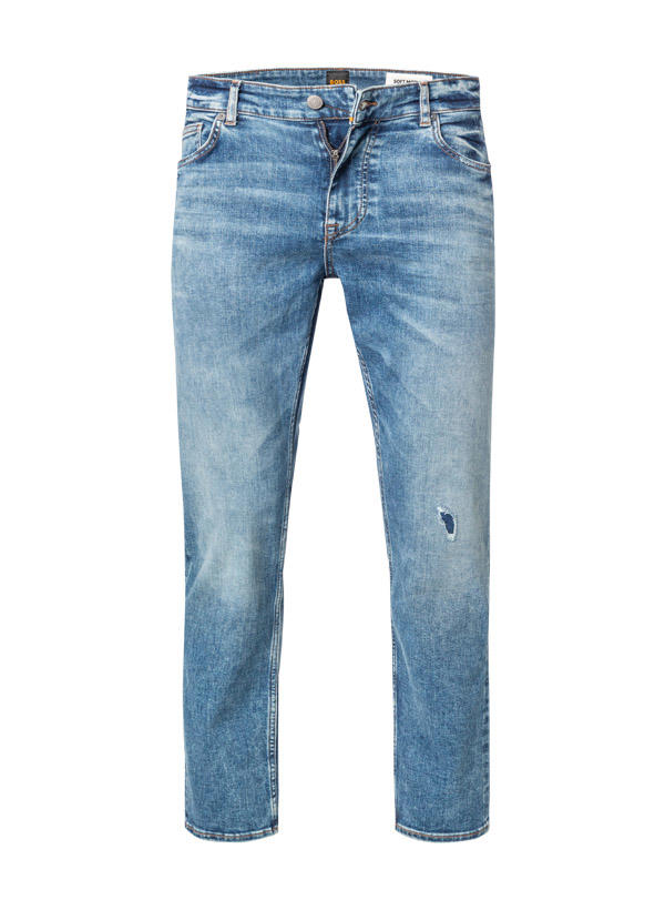 BOSS Orange, Jeans, Slim Fit, Baumwoll-Stretch, mittelblau
