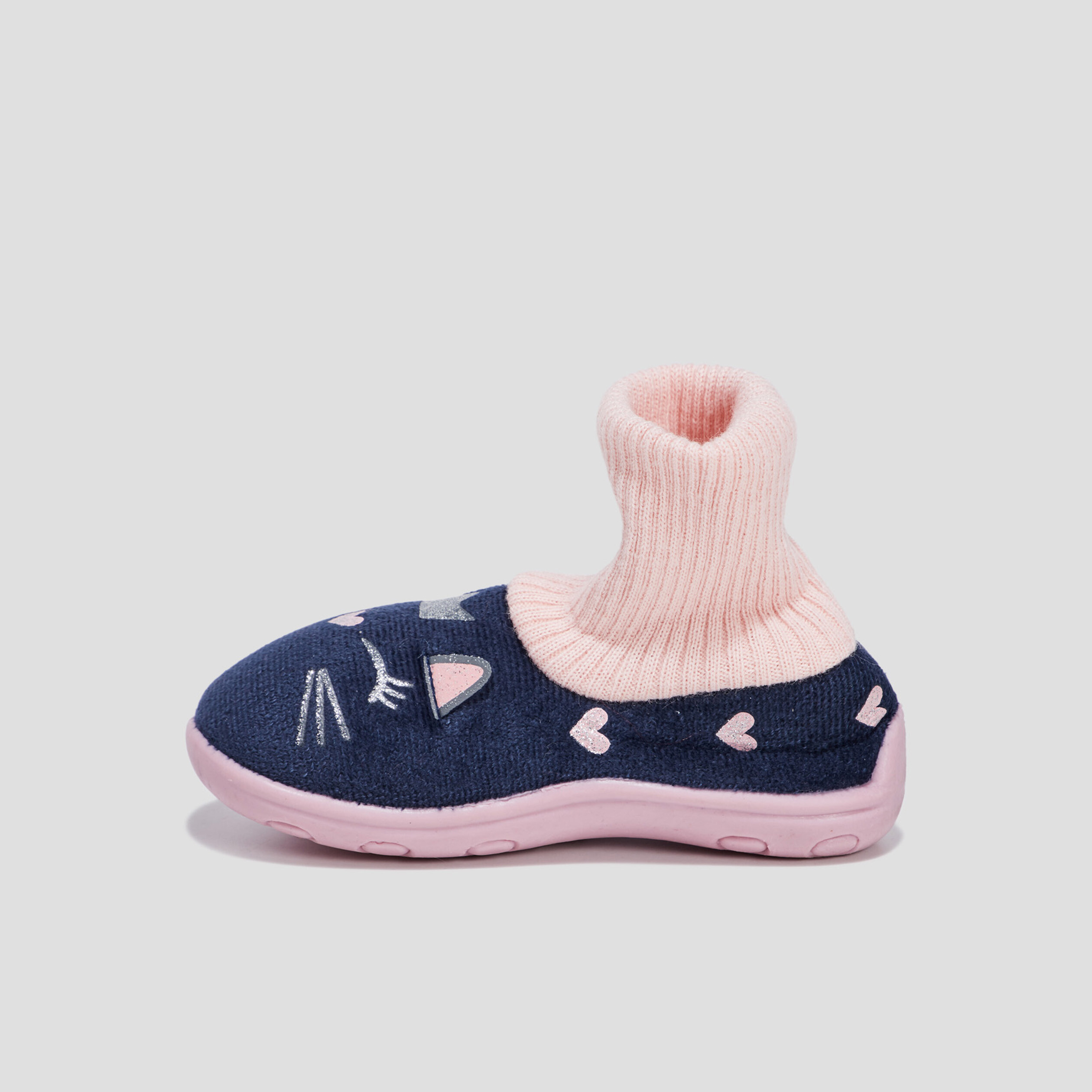 Chaussons chaussettes noir fille | La Halle