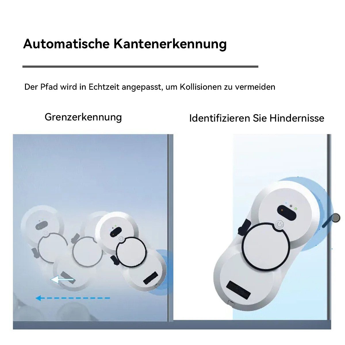 DOPWii Fensterputzroboter Fensterreiniger Roboter,Fenstersauger,5600Pa,Mit 30 ml Wassertank