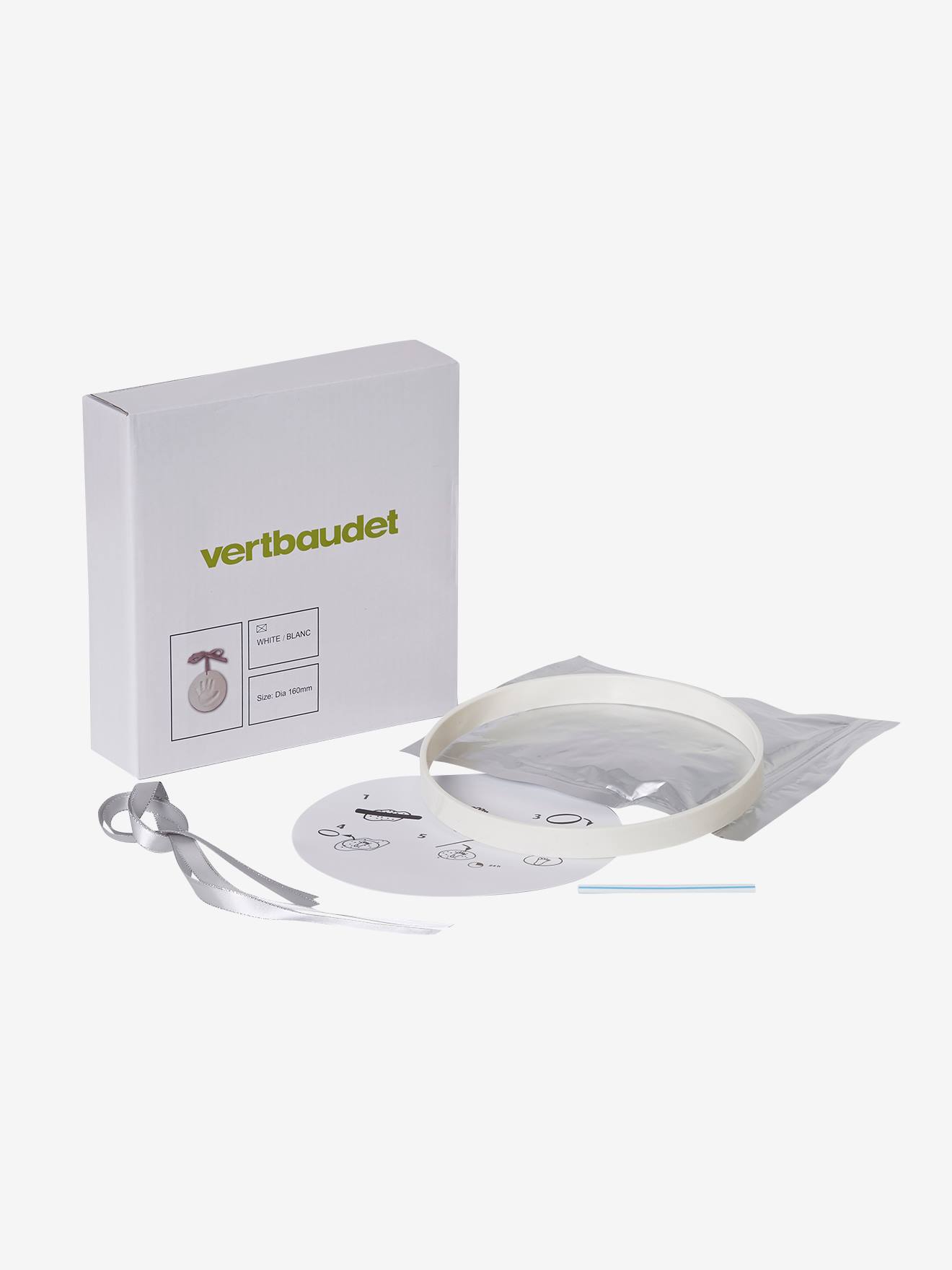 Vertbaudet Baby Abdruck-Set - weiß