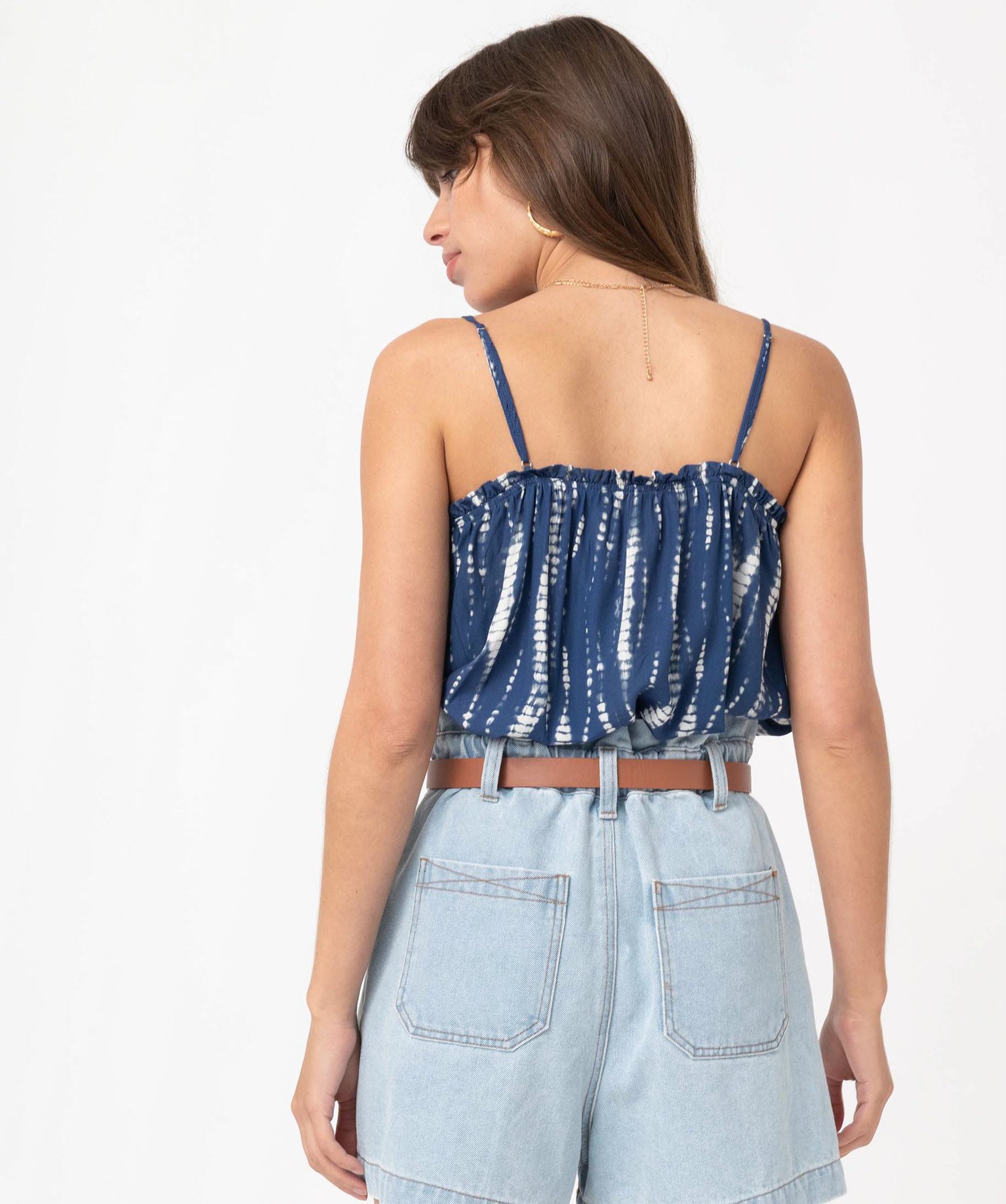 Blouse femme à bretelles fines imprime | GEMO