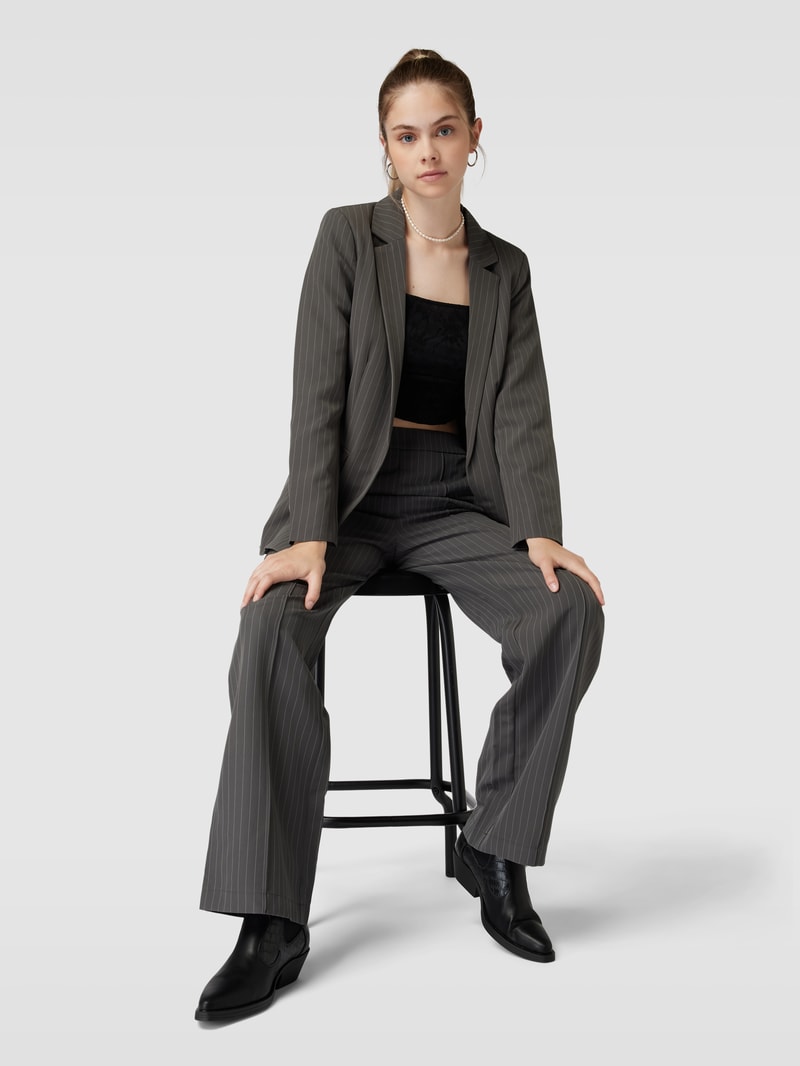 Blazer mit Streifenmuster Modell 'BOSSY' in mittelgrau