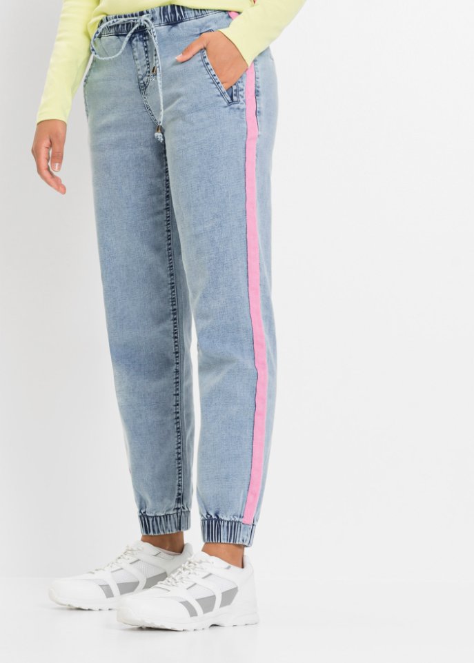 Lässige Jeans mit Kontraststreifen