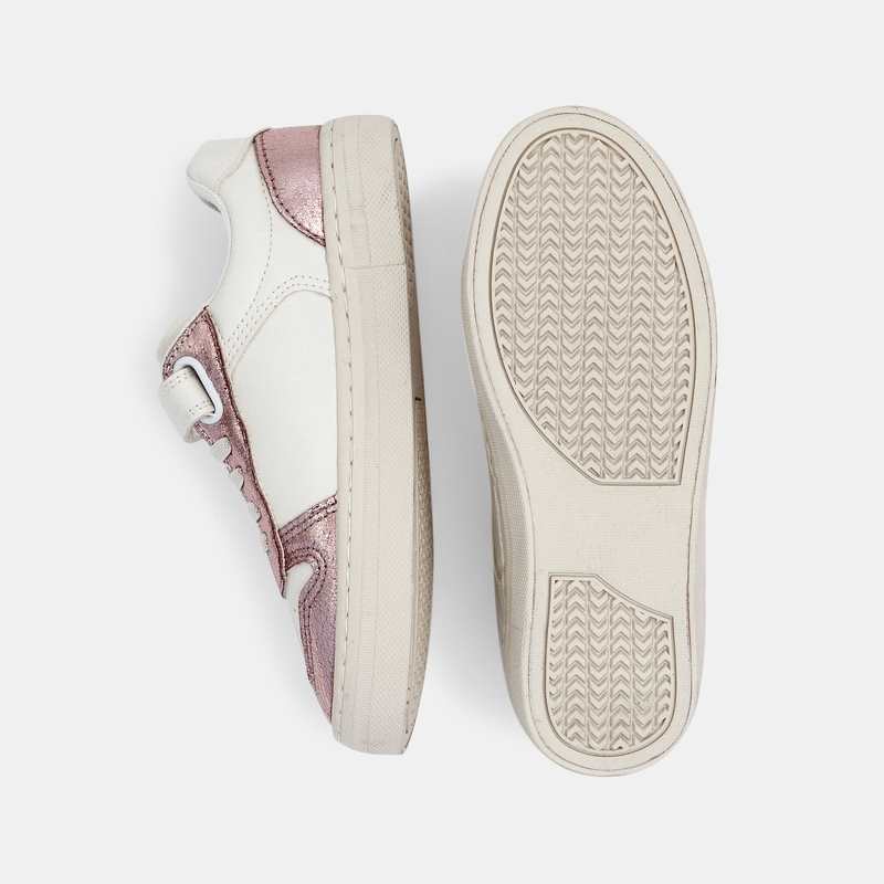 Baskets street brillantes roses fille