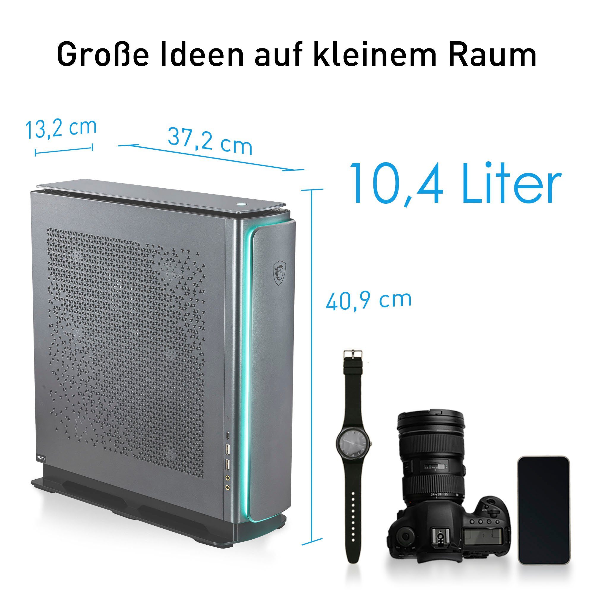 MSI Creator P100X 11TE-615DE Gaming-PC (Intel Core i9 11900K, GeForce RTX 3080 Ventus 3X OC, 64 GB RAM, 2000 GB HDD, 1000 GB SSD, Luftkühlung)