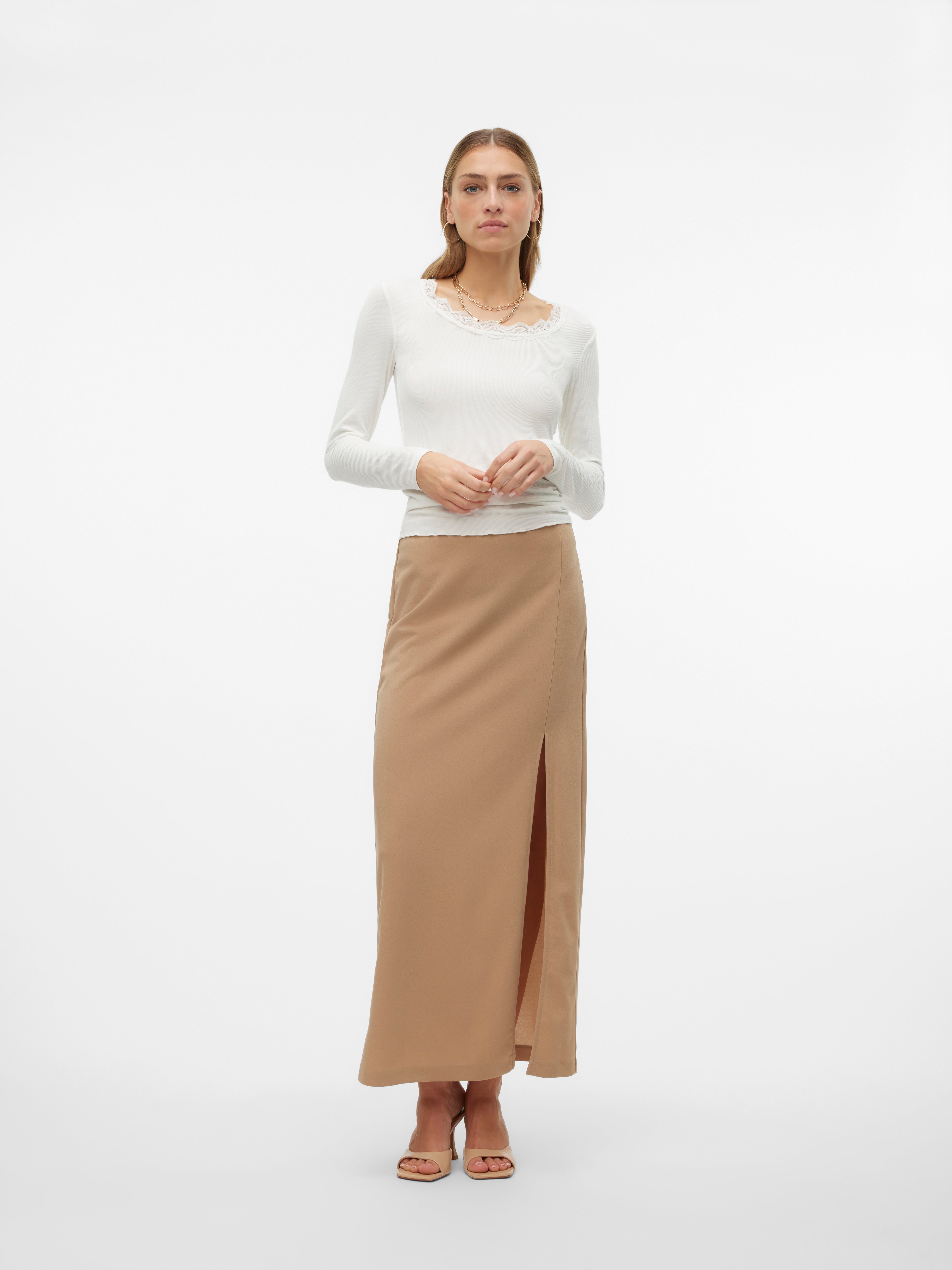 VMLIVA Hohe Taille Langer Rock