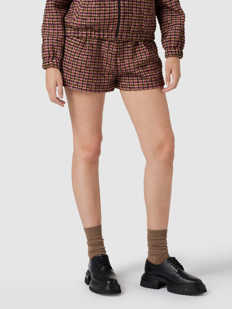 Shorts mit Allover-Muster in pflaume