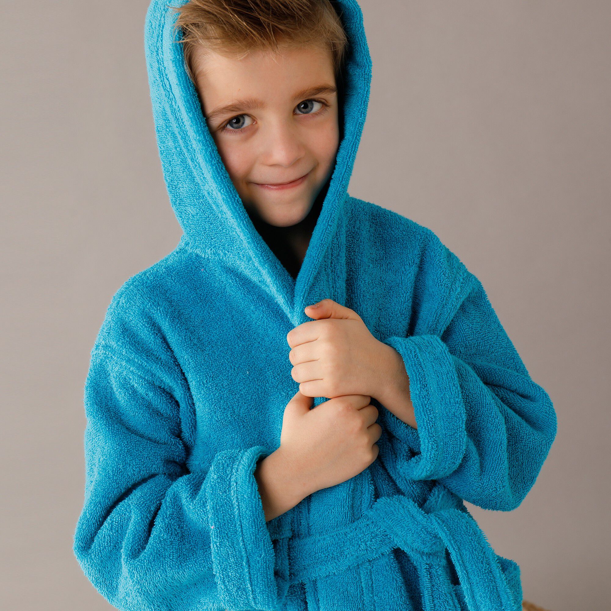 Peignoir enfant éponge bouclette à capuche