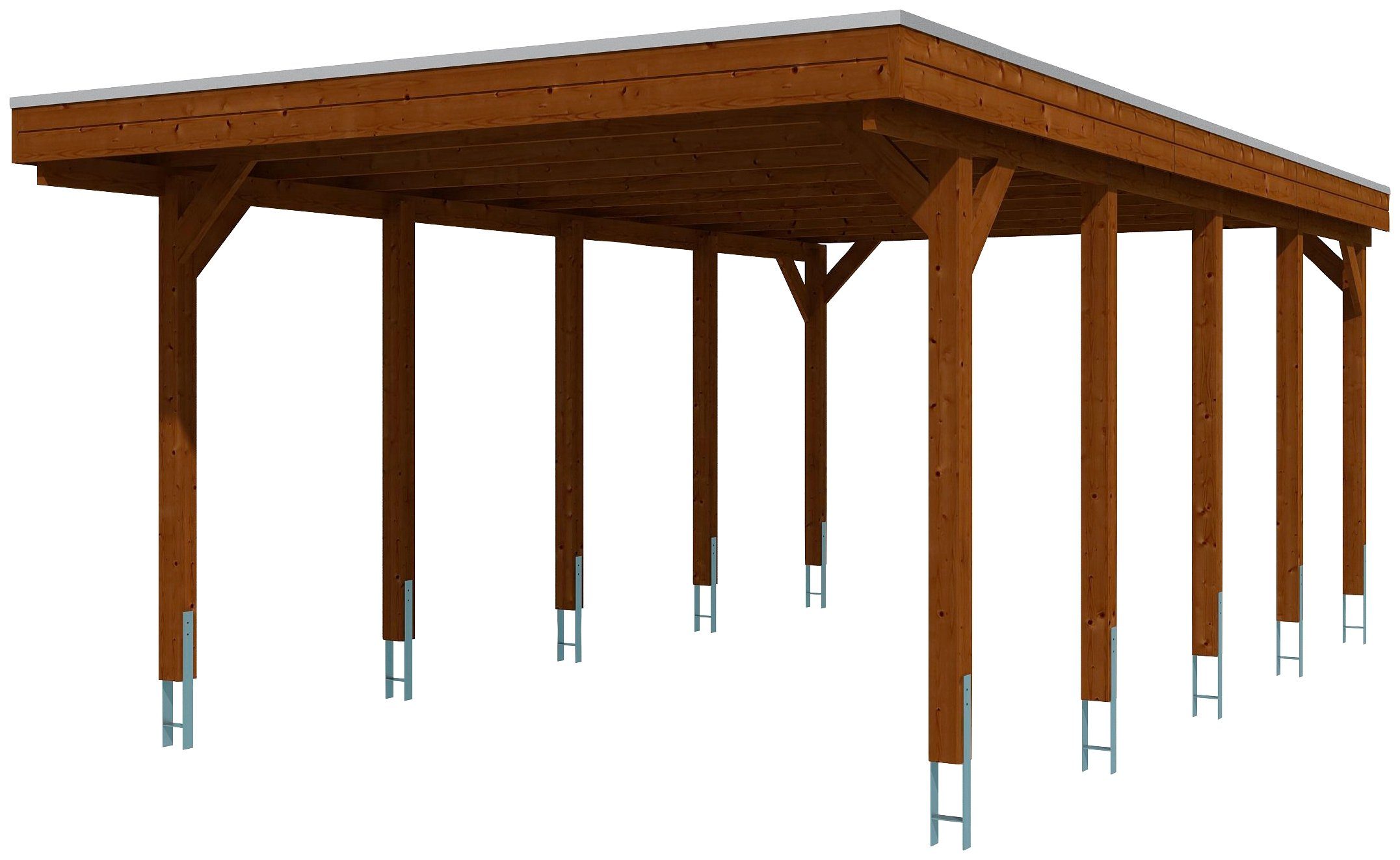Skanholz Einzelcarport Friesland, BxT: 397x708 cm, 221 cm Einfahrtshöhe
