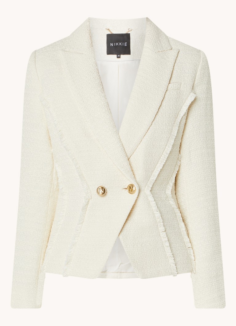 NIKKIE Beverly Hills -bleiseri tweed-kuviolla ja koristenapeilla