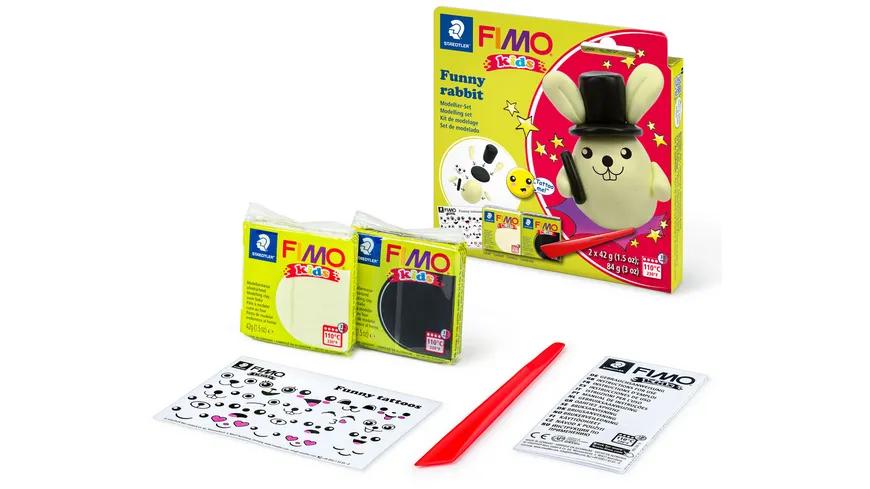 STAEDTLER Modelliermasse FIMO® Kids funny papers kit 