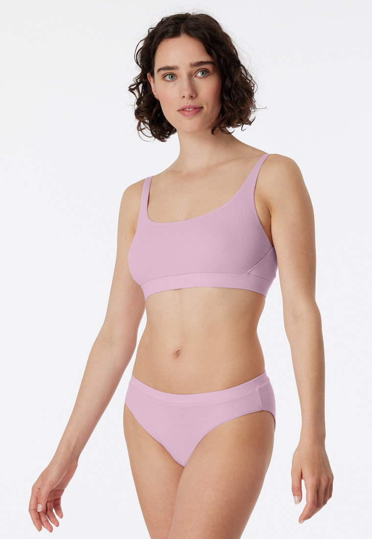 Bustier Doppelripp Organic Cotton powder pink - Pure Rib