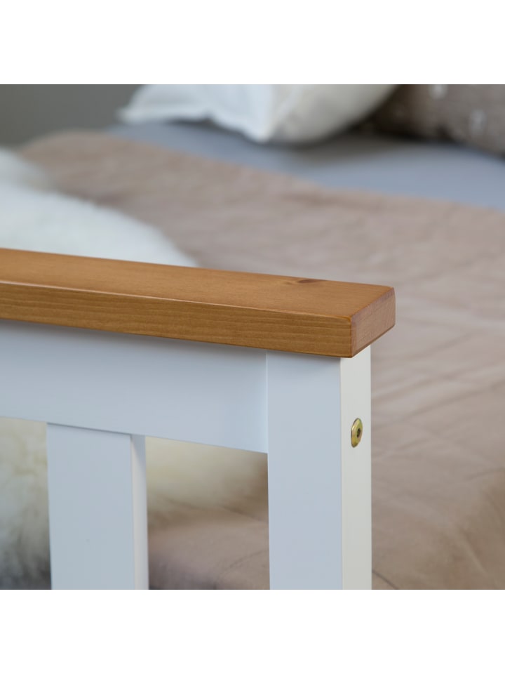Homestyle4u Holzbett 140x200 in Weiß günstig kaufen 140 x 200 cm