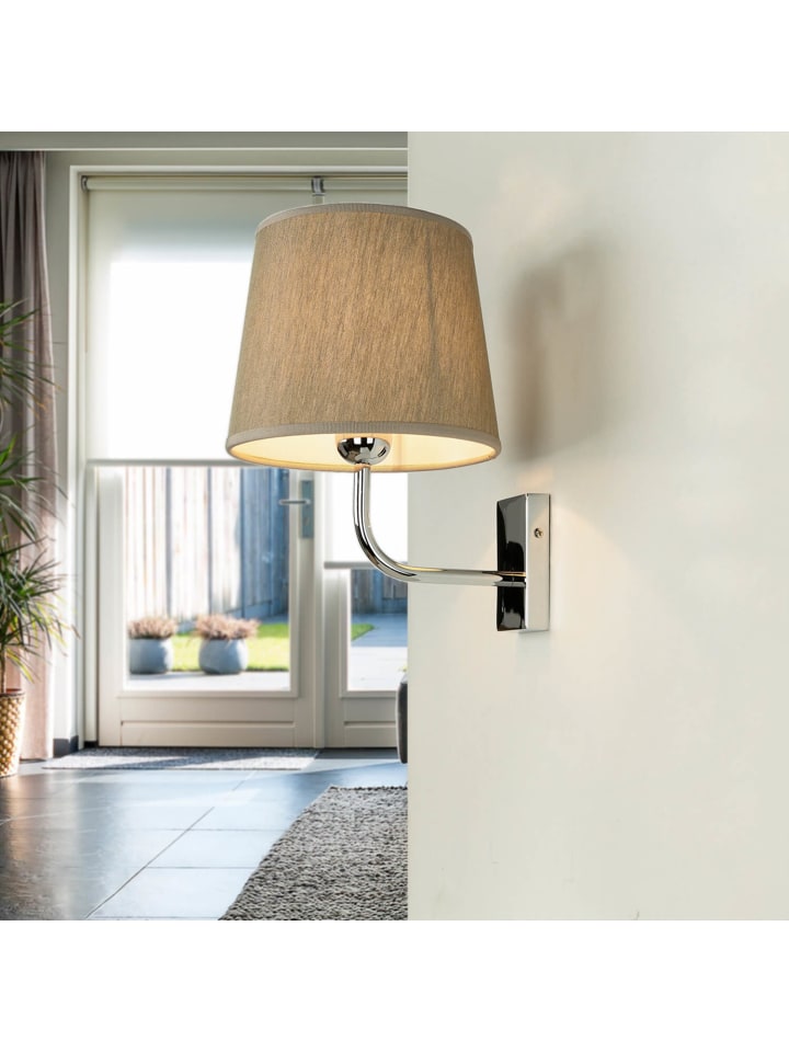 Licht-Erlebnisse Wandlampe in Silber glänzend Braun günstig kaufen onesize