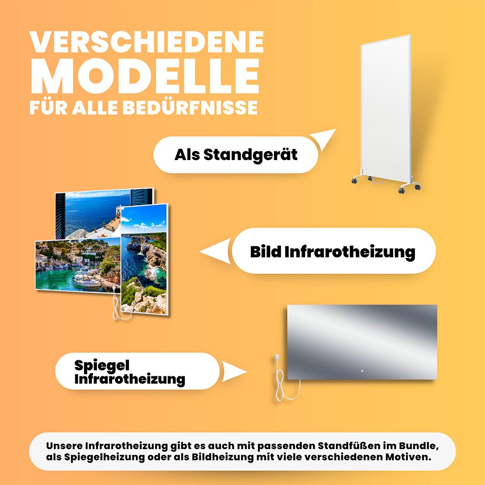 Bringer Infrarotheizung BRIH, 300-1200 Watt mit Thermostat Elektroheizung