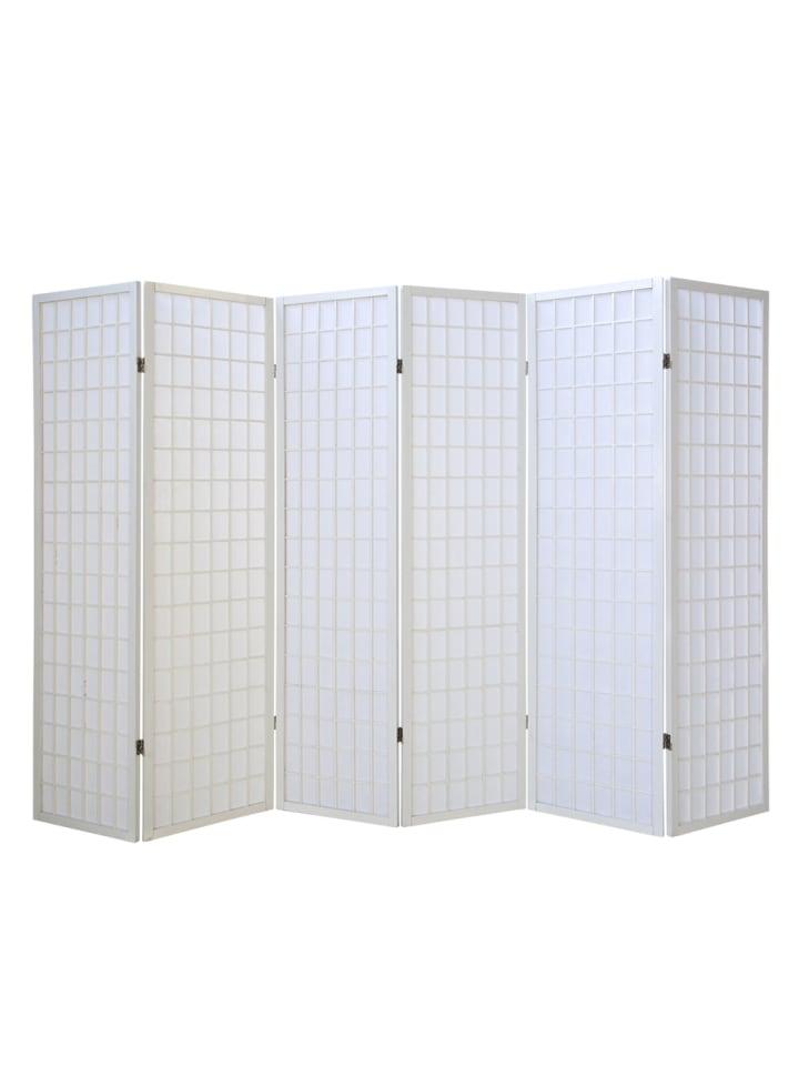 Homestyle4u 6-tlg Paravent in Weiß 264x175 günstig kaufen onesize