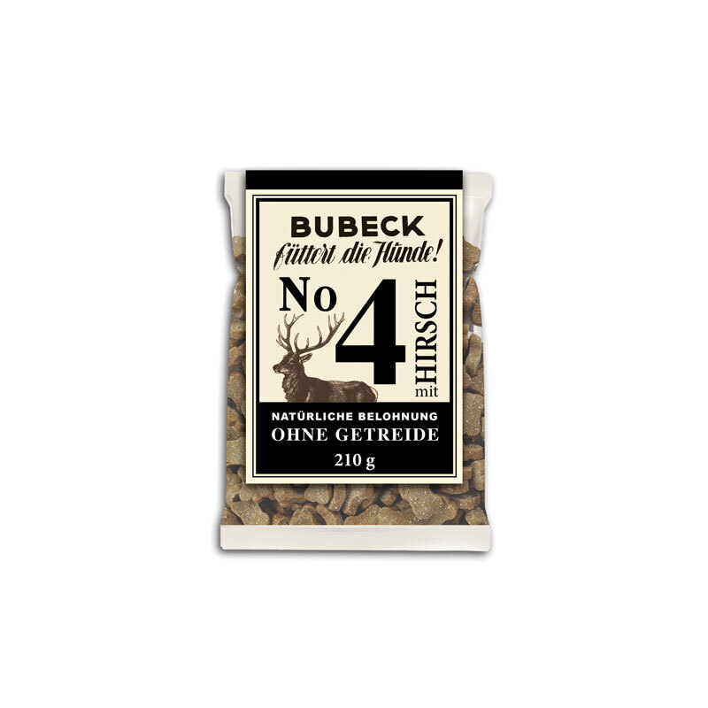 BUBECK Snacks BUBECK Gebackene Hundekuchen Ohne Getreide 210g Nr. 4, Hirsch