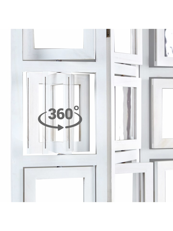 Homestyle4u 3-tlg. Paravent in Weiß 93x161 günstig kaufen onesize