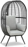 schütte Home & Living Rattan Loungesessel inkl. Kissen hellgrau