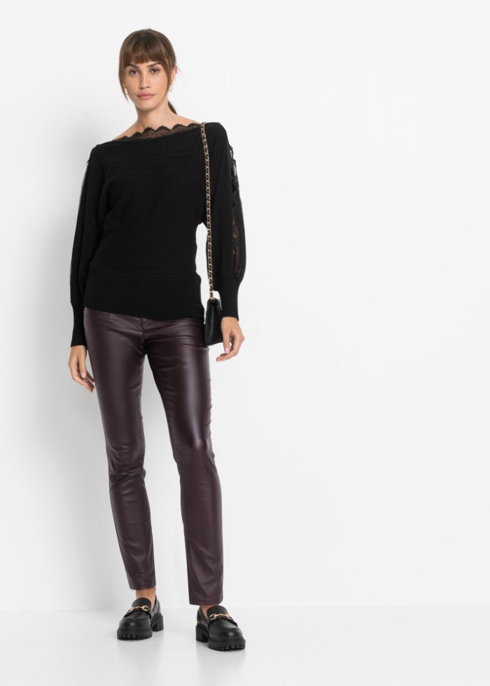Pullover mit Spitze