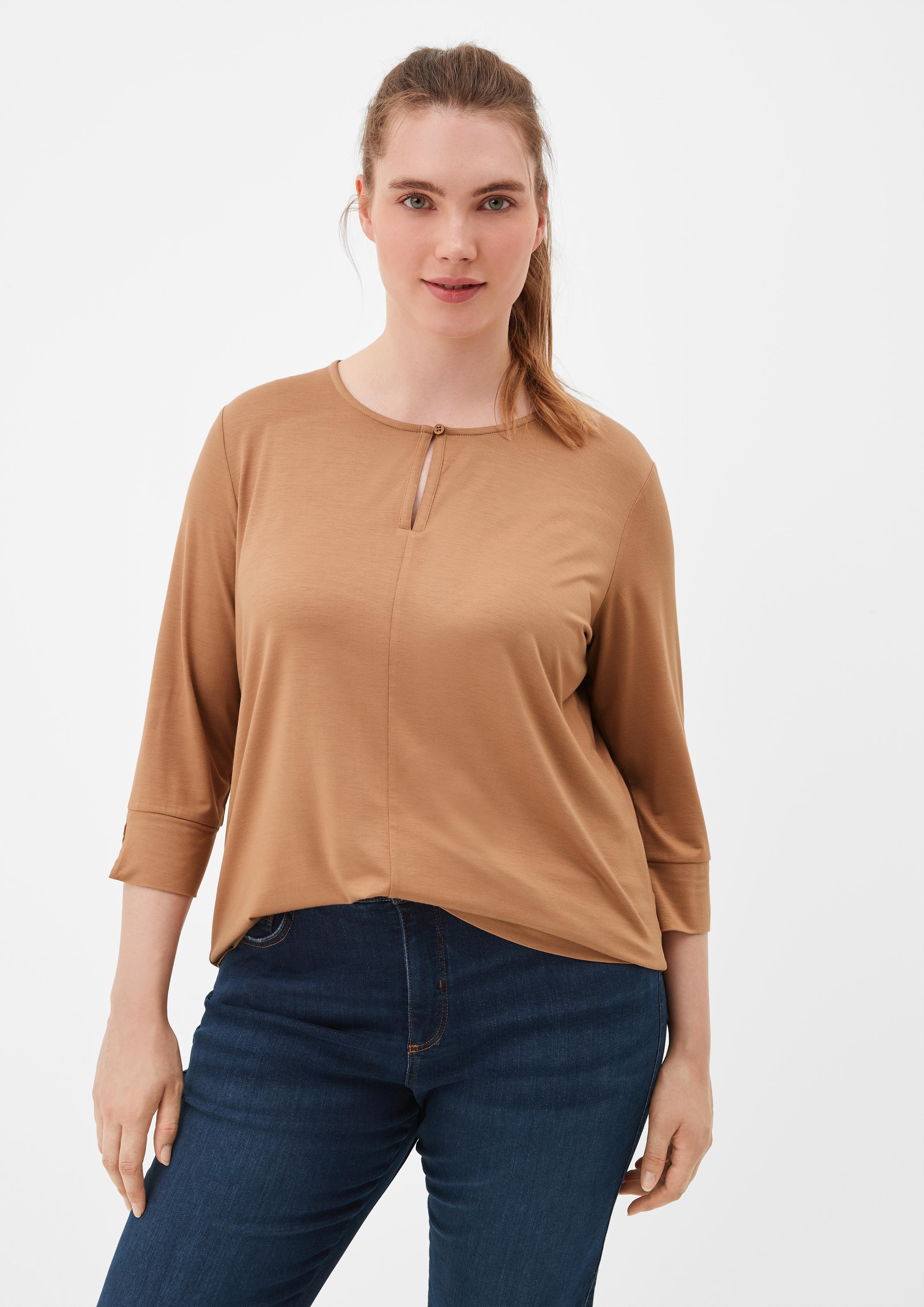 3/4-Arm-Shirt aus Viskosestretch  2126500-8748