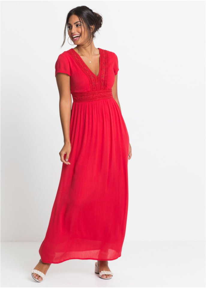 Sommer-Maxikleid mit Spitze