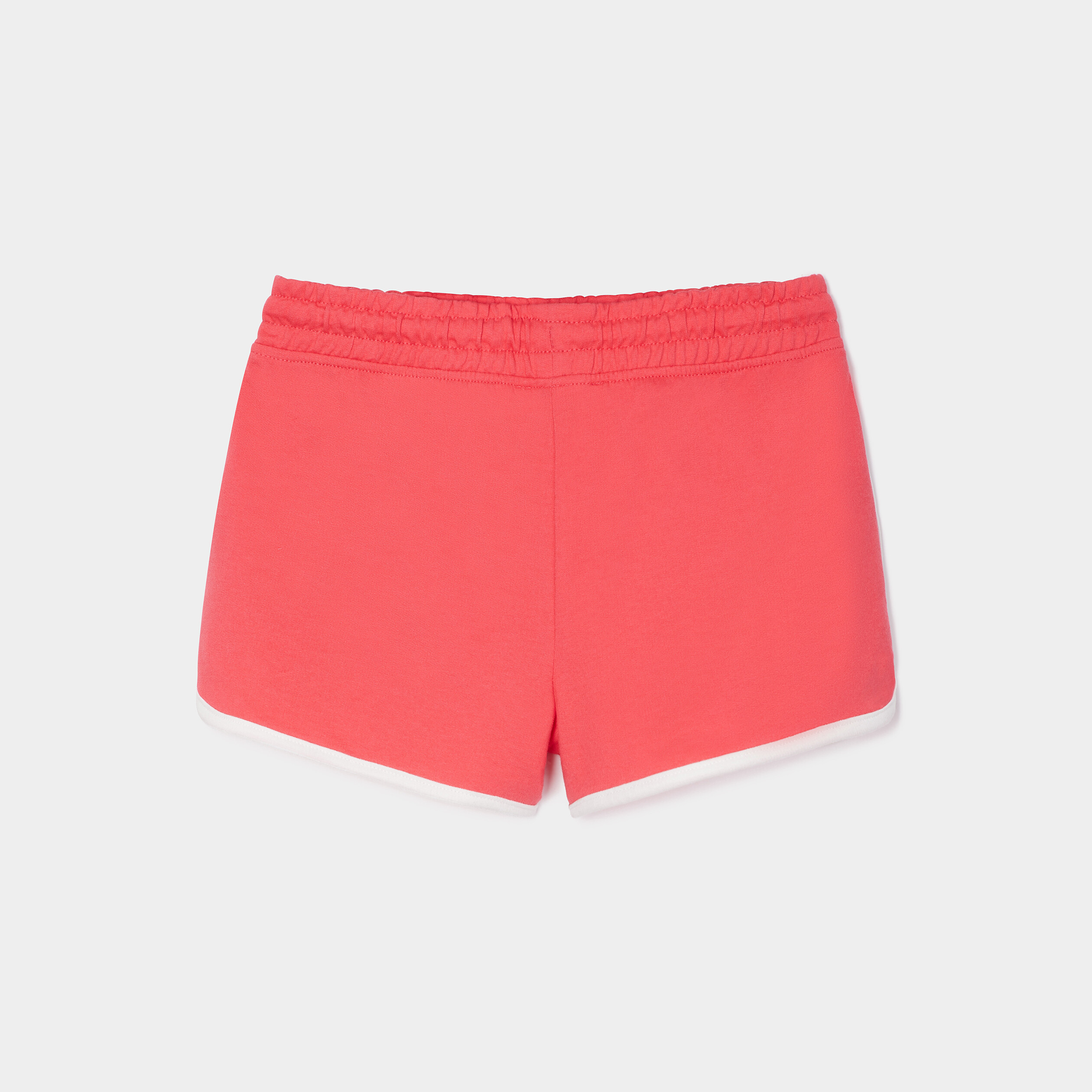 Jogging-Short droit taille élastiquée rose fushia fille | La Halle