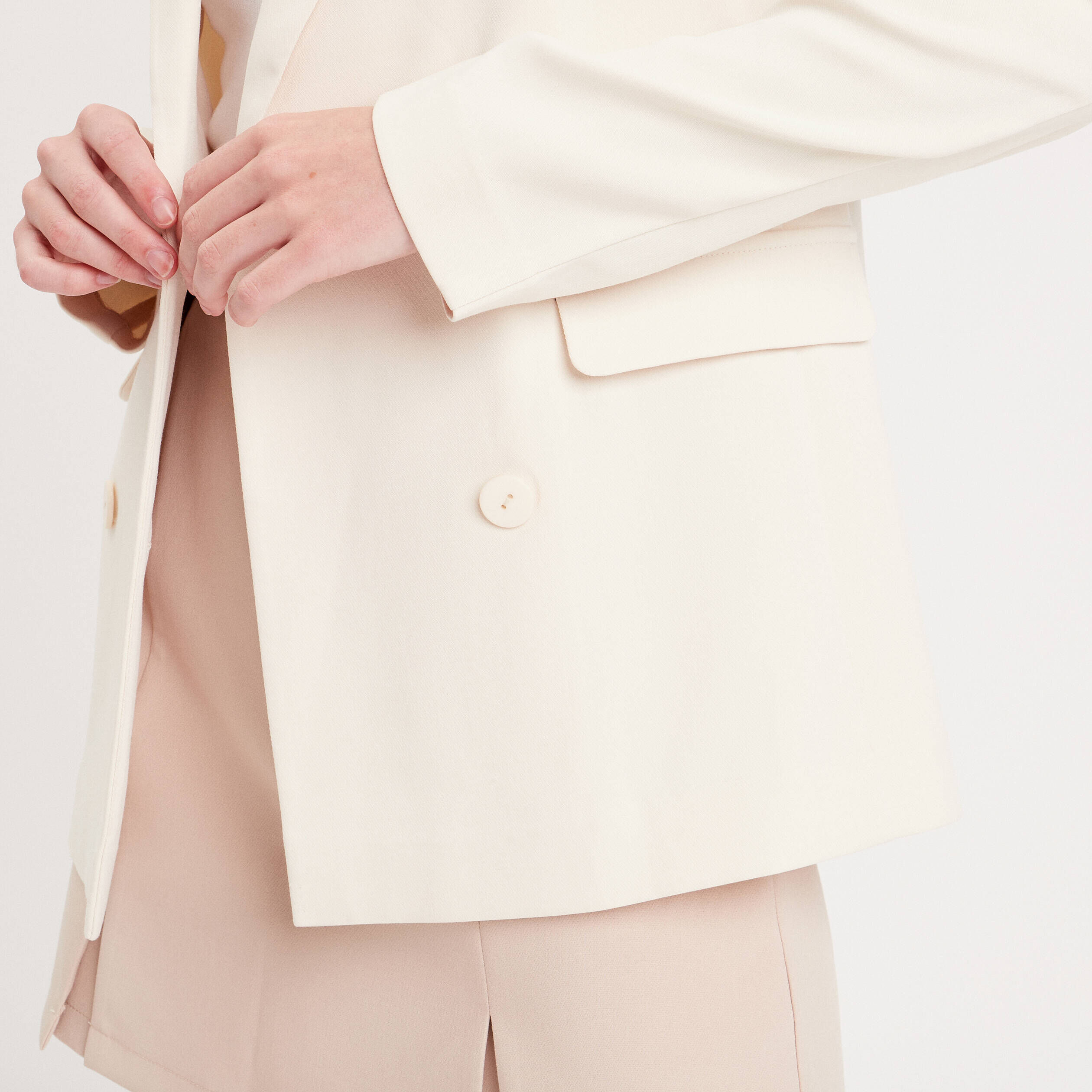 Veste esprit blazer droite ecru femme | Cache Cache