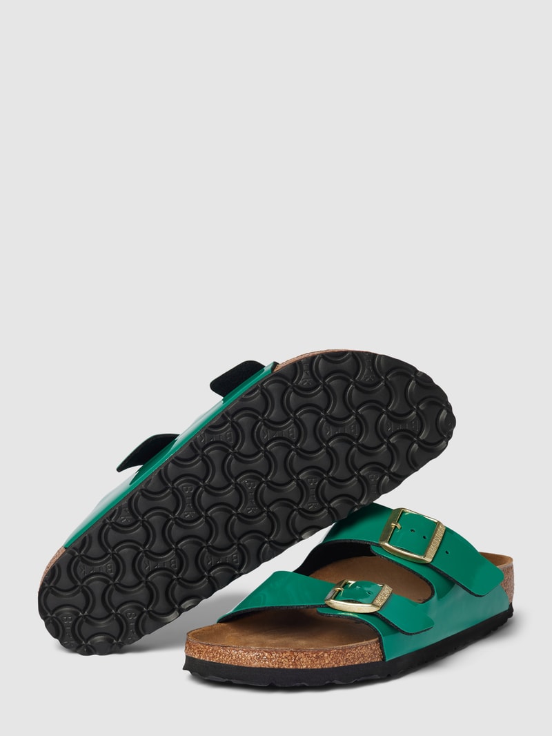 Slides aus echtem Leder Modell 'Arizona' in grün