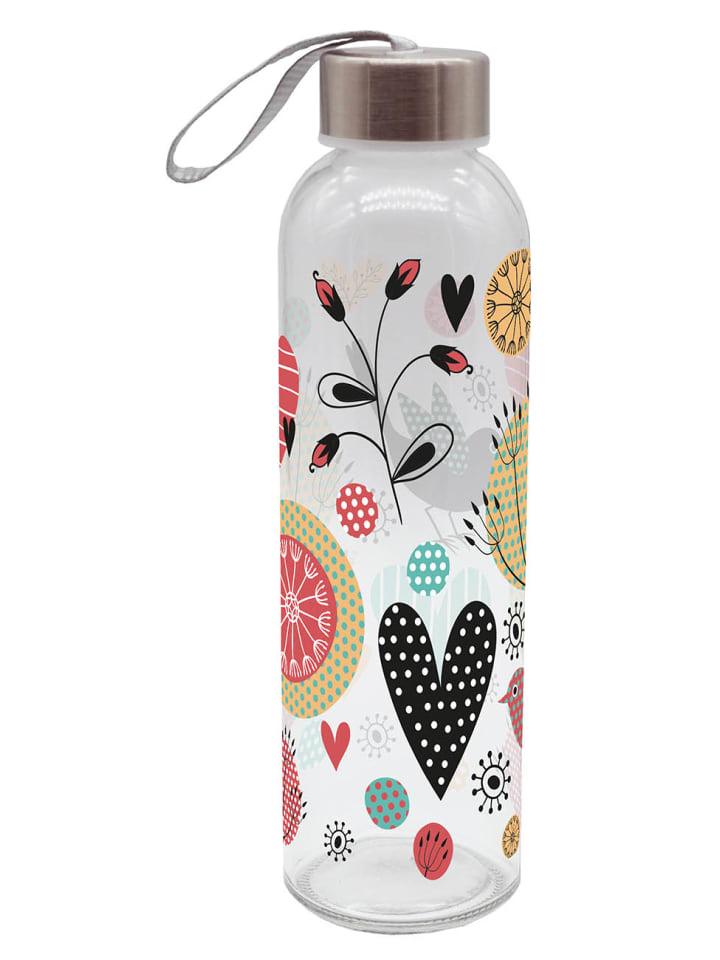 Geda Labels Trinkflasche Blumen in Rot - 500 ml günstig kaufen onesize