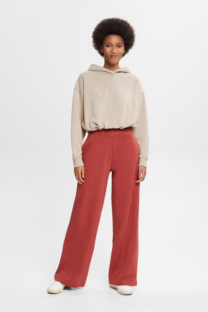 High-Rise-Pants im Jogger-Style mit weitem Bein